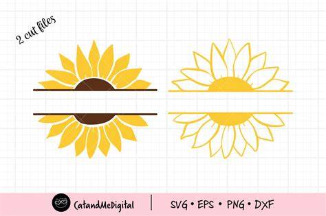Download Free Sunflower Monogram Frame Files For Crafts