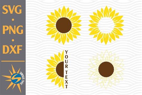 Download Free Sunflower SVG, PNG, DXF Digital Files Include For Crafts