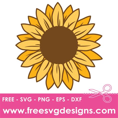 Download Free Sunflower SVG, Sunflower DXF, Cuttable File Cut Files