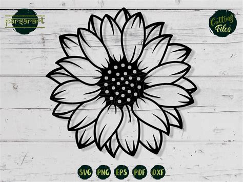 Download Free Sunflower SVG, Sunflower DXF, Cuttable File Files For Crafts