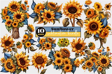Download Free Sunflower sublimation. Design for printing. Printable