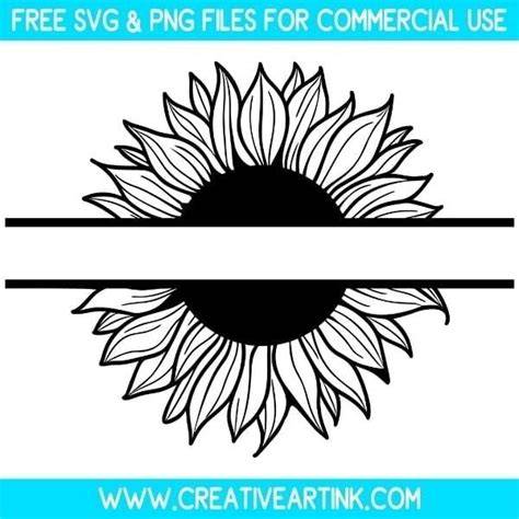 Download Free Sunflowers Monogram SVG, PNG, DXF Digital Files Include Cut Files
