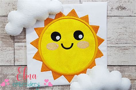 Download Free Sunshine Summer Machine Embroidery Design Cut Images