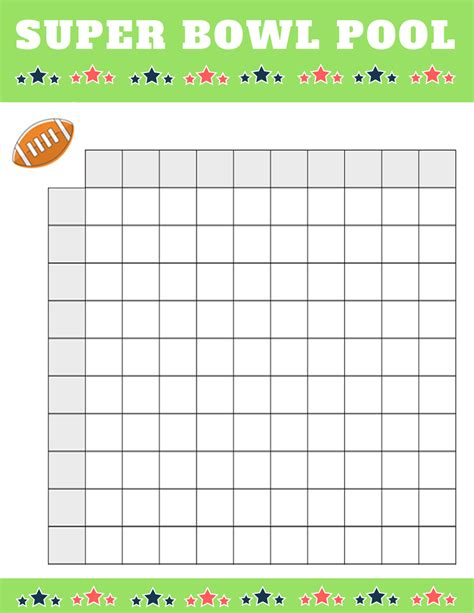 Free Super Bowl Pool Template