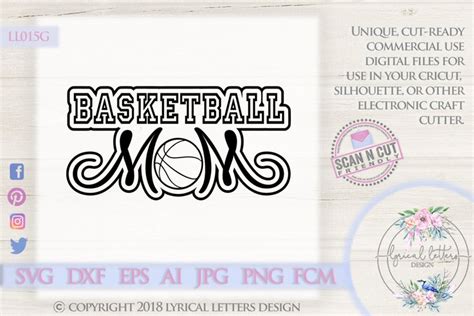 Download Free Super cute Basketball Mom DXF Files