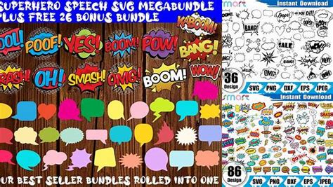 Download Free Superhero speech bubble designs For Crafts