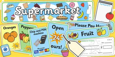 Free Supermarket Role Play Printables