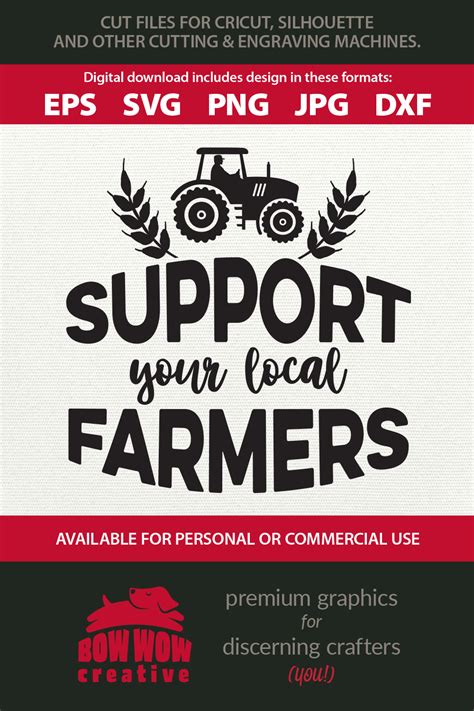 Download Free Support Your Local Farmers Files DXF Files