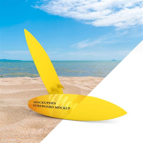Download Free Surfboard Mockup - Front View PSD Mockup Templates