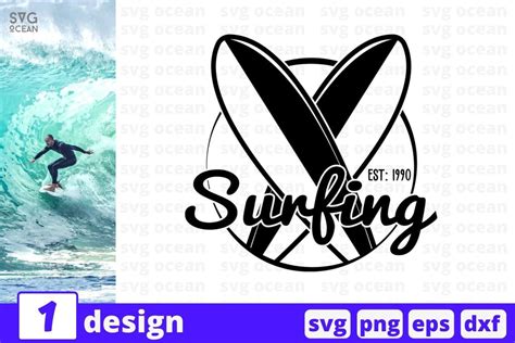 Download Free Surfing EST- 1990 SVG Cut File For Silhouette
