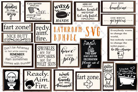 Fancy Up Your Loo with Free SVG Bathroom Signs - Elevate Your Restroom Décor Without Spending a Dime!