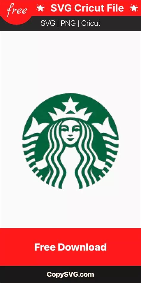 Perk up your crafting with our Free SVG Cut File of the Iconic Starbucks Logo!