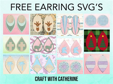 Beautifully Crafted Free SVG Earring Files - Elevate Your Style with Unique Designs