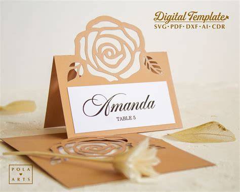Get Creative with Your Table Setting: Free SVG Place Cards for a Touch of Elegance