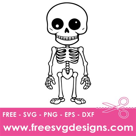 Unleash Your Creativity with Free SVG Skeletons: Spook Up Your Designs!