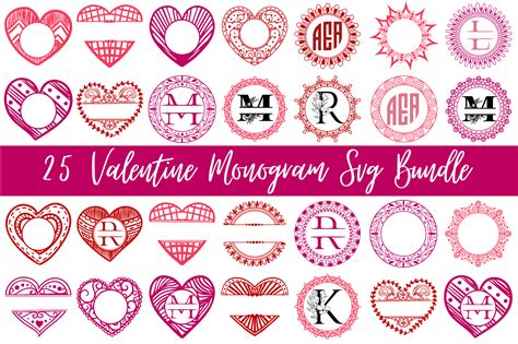 Spread Love with Free SVG Valentine Monogram Frame - The Perfect Romantic Touch