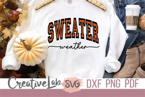 Download Free Sweater Weather SVG Commercial Use DXF Files