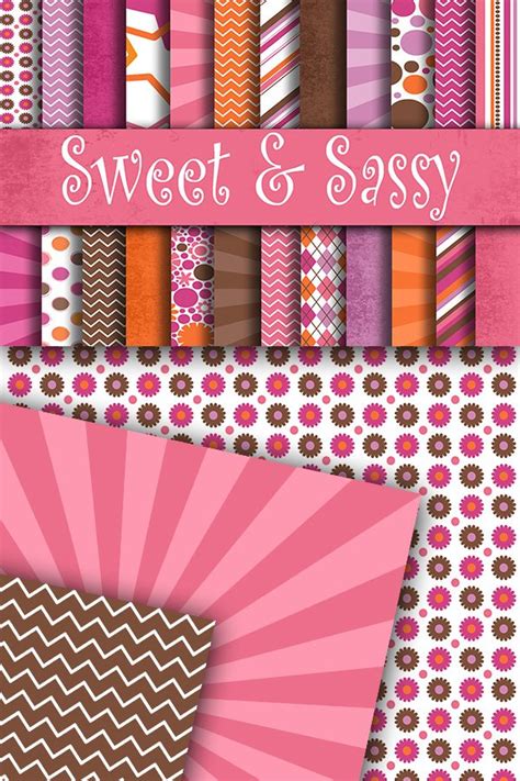 Download Free Sweet and Sassy Digital Paper Pack DXF Files