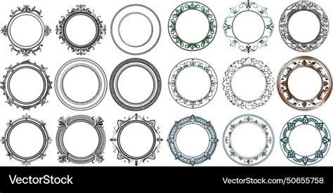 Download Free Swirly Circle Frames Set Commercial Use Free PSD Mockups