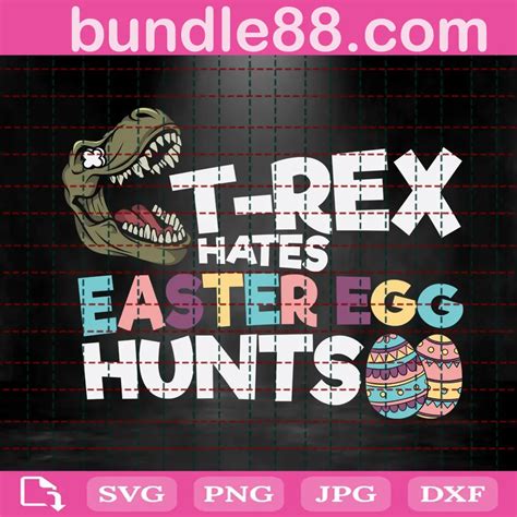 Download Free T-Rex Hates Easter Egg Hunts DXF Files