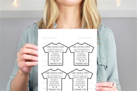 Download Free TShirt Care Instructions Printable PDF File Commercial Use Free PSD Mockups