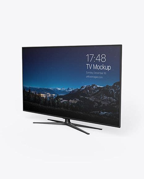 Download Free TV Mockup - Half Side View PSD Generator