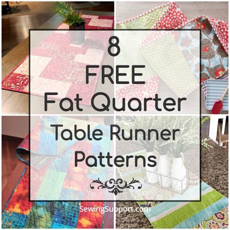 Free Table Runner Patterns Using Fat Quarters