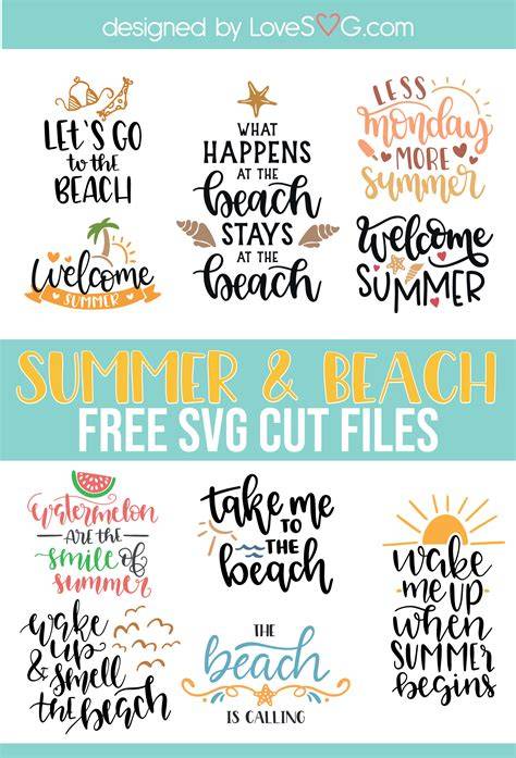 Download Free Take Me To The Beach Summer SVG Cut File DXF Files