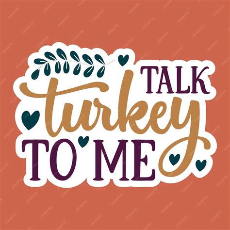 Download Free Talk Turkey to Me Printable