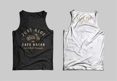 Download Free Tank Top with Round Neck Mockup PSD Generator