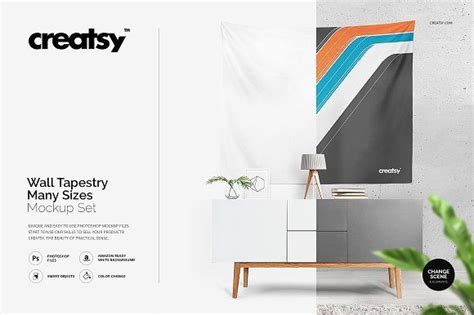 Download Free Tapestry Many Sizes Mockup Set PSD Templates Generator