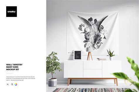 Download Free Tapestry Many Sizes Mockup Set PSD Templates Object Mockups PSD Files