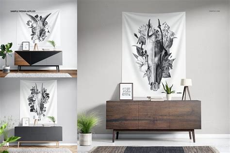 Download Free Tapestry Many Sizes Mockup Set PSD Templates Placeit