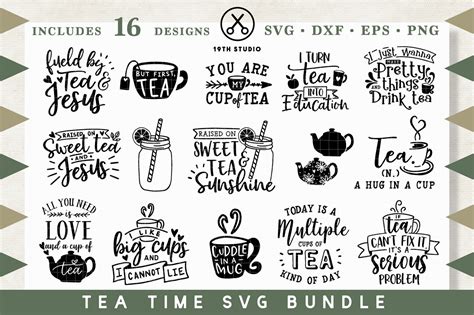 Download Free Tea time SVG bundle | M30 DXF Files
