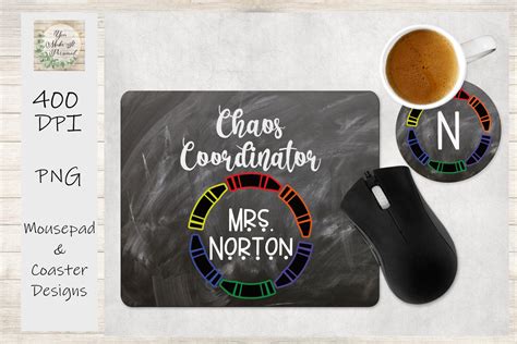 Download Free Teacher Mouse Pad and Coaster Design Set, Perfect for Sublimation Files DXF Files