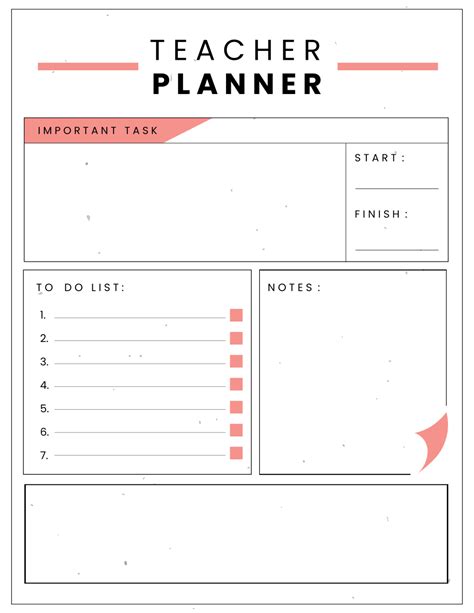 Free Teacher Planner Templates