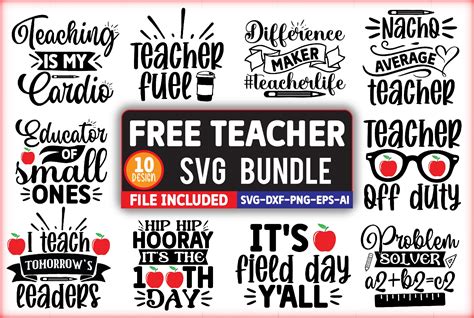 Download Free Teacher SVG Bundle | M5 Cut Files