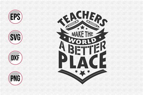 Download Free Teacher quotes typographic vector. DXF Files