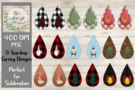 Download Free Teardrop Earring Design, Perfect for Sublimation Commercial Use For Crafts