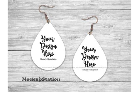 Download Free Teardrop Earring Design, Perfect for Sublimation Creativefabrica Free PSD Mockups