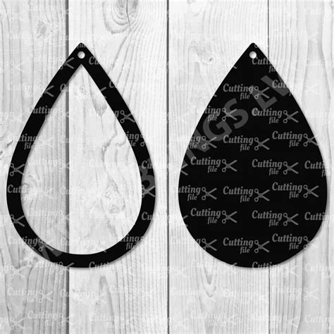 Download Free Teardrop Earring Design, Perfect for Sublimation Cricut SVG Free PSD Mockups