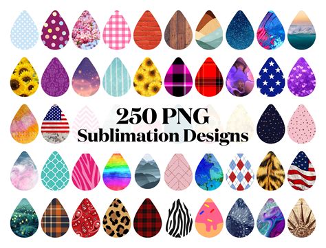 Download Free Teardrop Earring Design, Perfect for Sublimation Printable