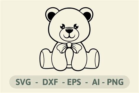 Download Free Teddy Bear SVG / DXF / EPS Files DXF Files