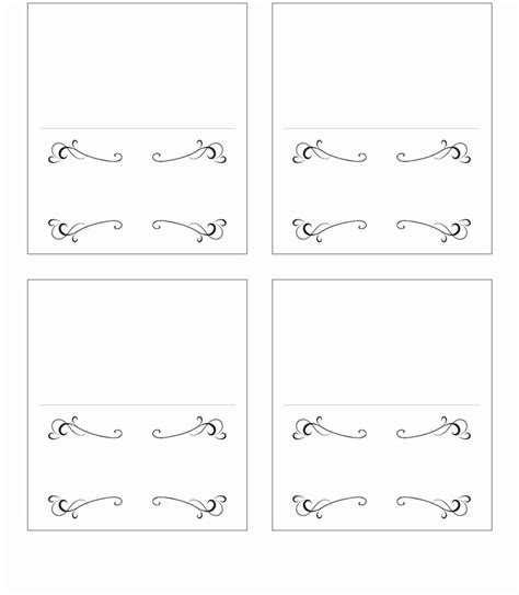Free Template For Place Cards 6 Per Sheet