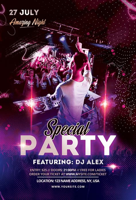 Free Templates For Party Flyers
