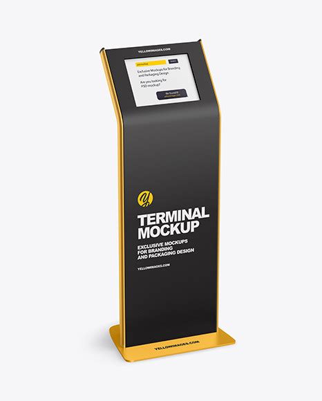 Download Free Terminal with Metallic Racks Mockup PSD Generator Images