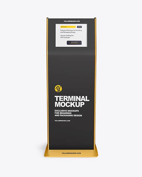 Download Free Terminal with Metallic Racks Mockup PSD Object Mockups