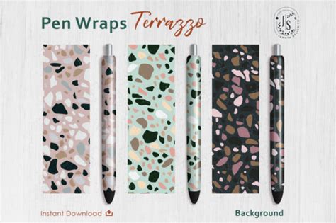 Download Free Terrazzo Texture Pen Wraps PNG File Set Cricut SVG Free PSD Mockups