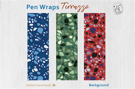 Download Free Terrazzo Texture Pen Wraps PNG File Set Files