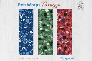 Download Free Terrazzo Texture Pen Wraps PNG File Set Files For Crafts